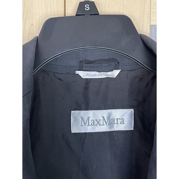 MAX MARA Womens Blazer Size 6 Black Lined Short Classic Jacket Career Designer - Picture 3 of 6